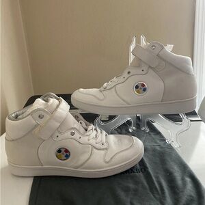 Stylish White Kids High-Top Sneakers